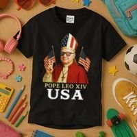 American Pope Leo XIV USA Kids T-Shirt thumb 3