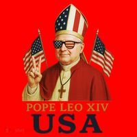 American Pope Leo XIV USA Santa Hat thumb 1