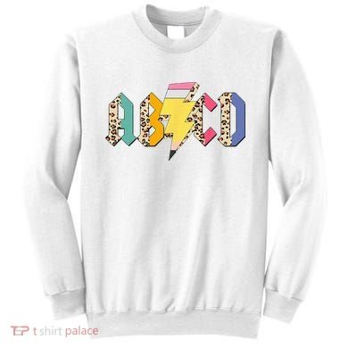 ABCD Pencil Lightning Bolt Back To School Teachers Sweatshirt