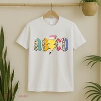 ABCD Pencil Lightning Bolt Back To School Teachers T-Shirt thumb 2