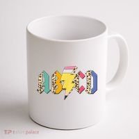 ABCD Pencil Lightning Bolt Back To School Teachers Coffee Mug thumb 1