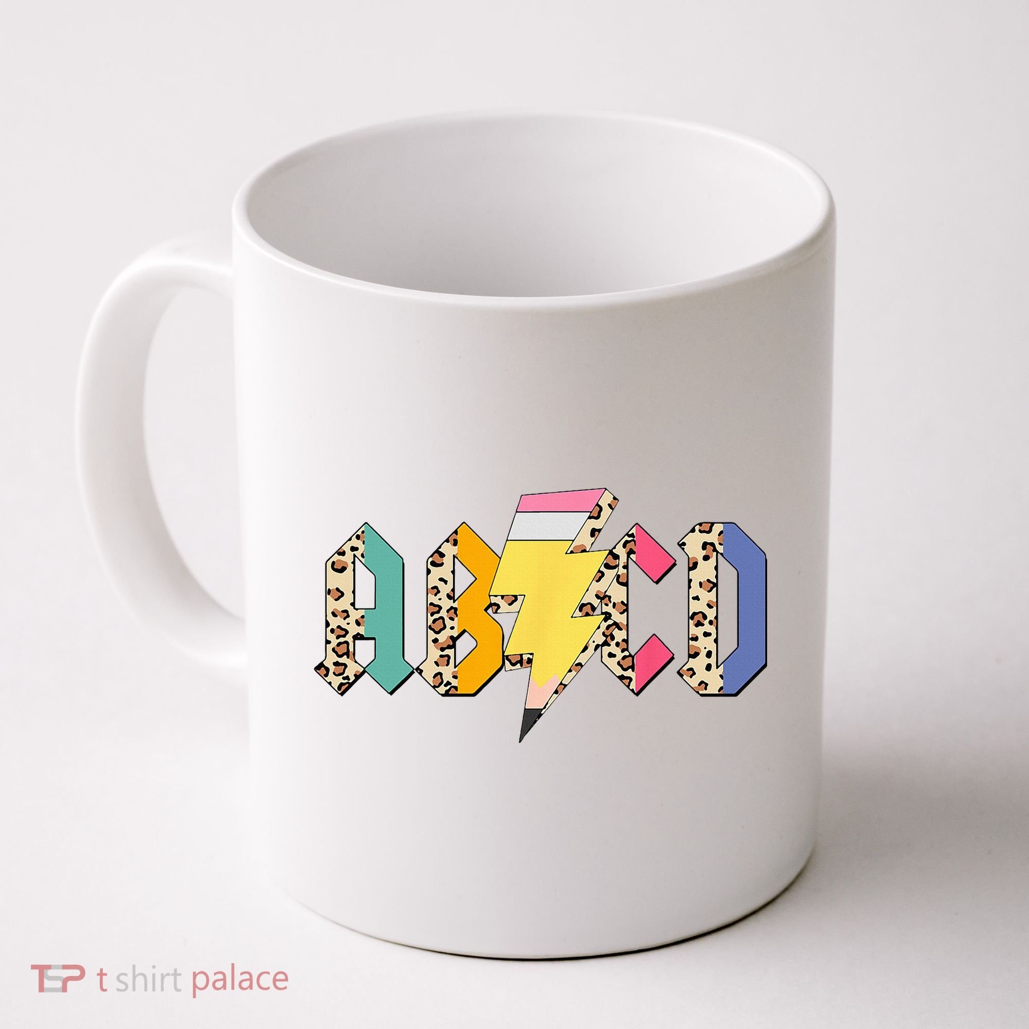 ABCD Pencil Lightning Bolt Back To School Teachers Coffee Mug