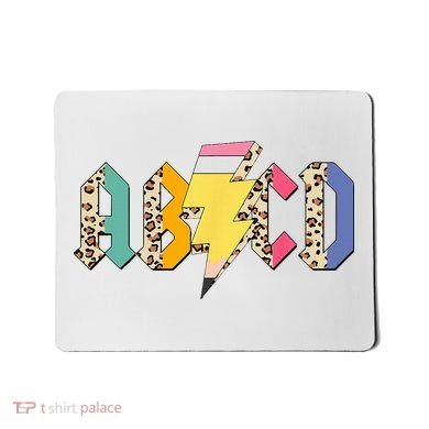 ABCD Pencil Lightning Bolt Back To School Teachers Mousepad