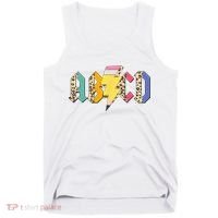 ABCD Pencil Lightning Bolt Back To School Teachers Tank Top thumb 0
