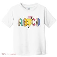 ABCD Pencil Lightning Bolt Back To School Teachers Toddler T-Shirt thumb 0