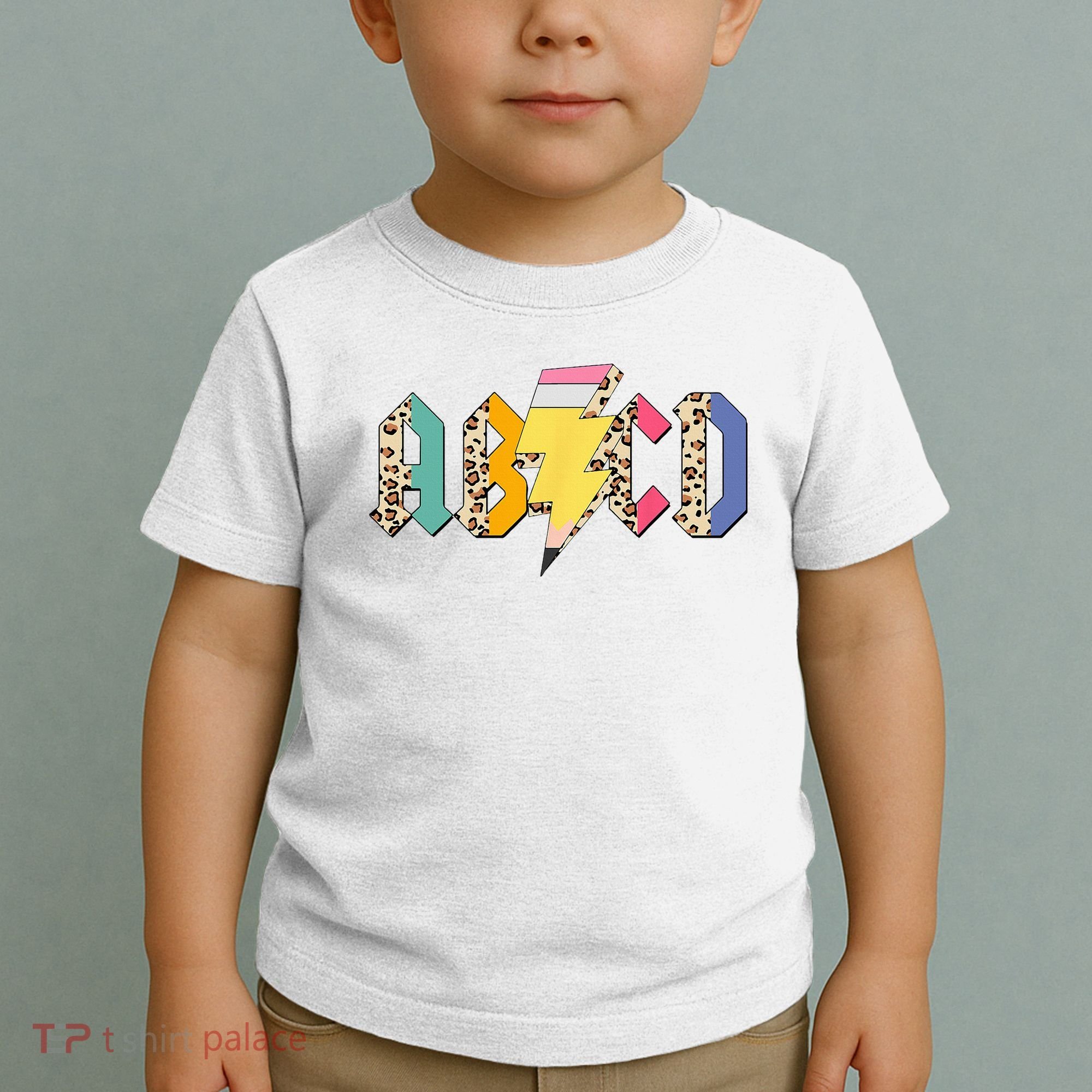 ABCD Pencil Lightning Bolt Back To School Teachers Toddler T-Shirt