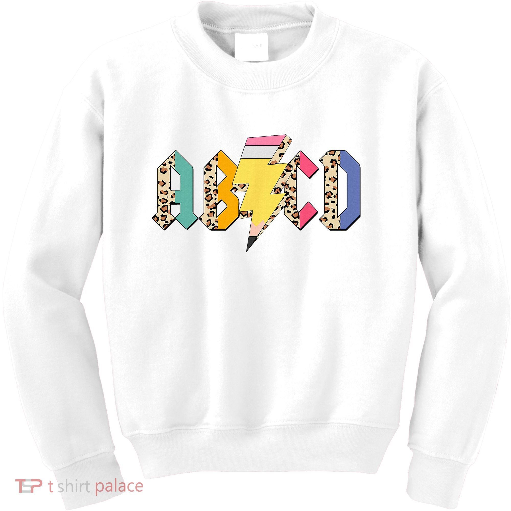 ABCD Pencil Lightning Bolt Back To School Teachers Kids Sweatshirt