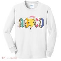ABCD Pencil Lightning Bolt Back To School Teachers Kids Long Sleeve Shirt thumb 0