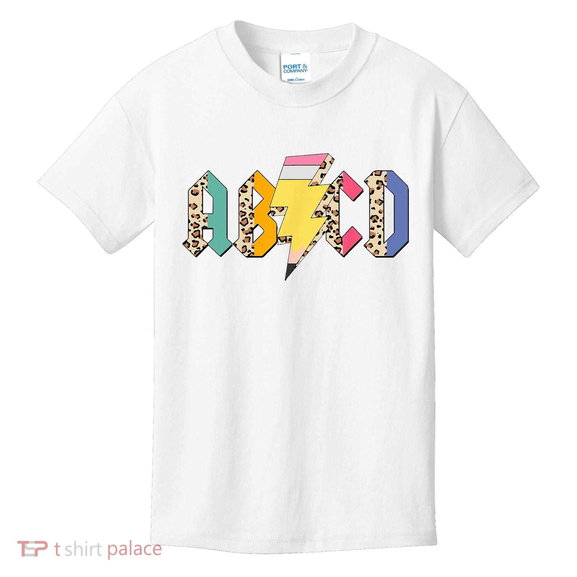 ABCD Pencil Lightning Bolt Back To School Teachers Kids T-Shirt