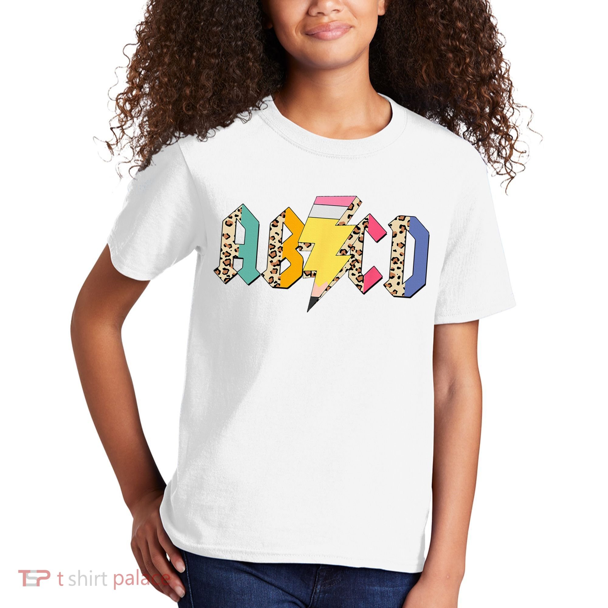 ABCD Pencil Lightning Bolt Back To School Teachers Kids T-Shirt