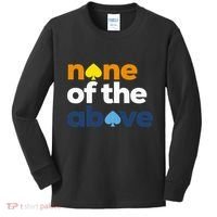 Aroace Pride Lgbtq Aro None Of The Above Aromantic Asexual Kids Long Sleeve Shirt thumb 0