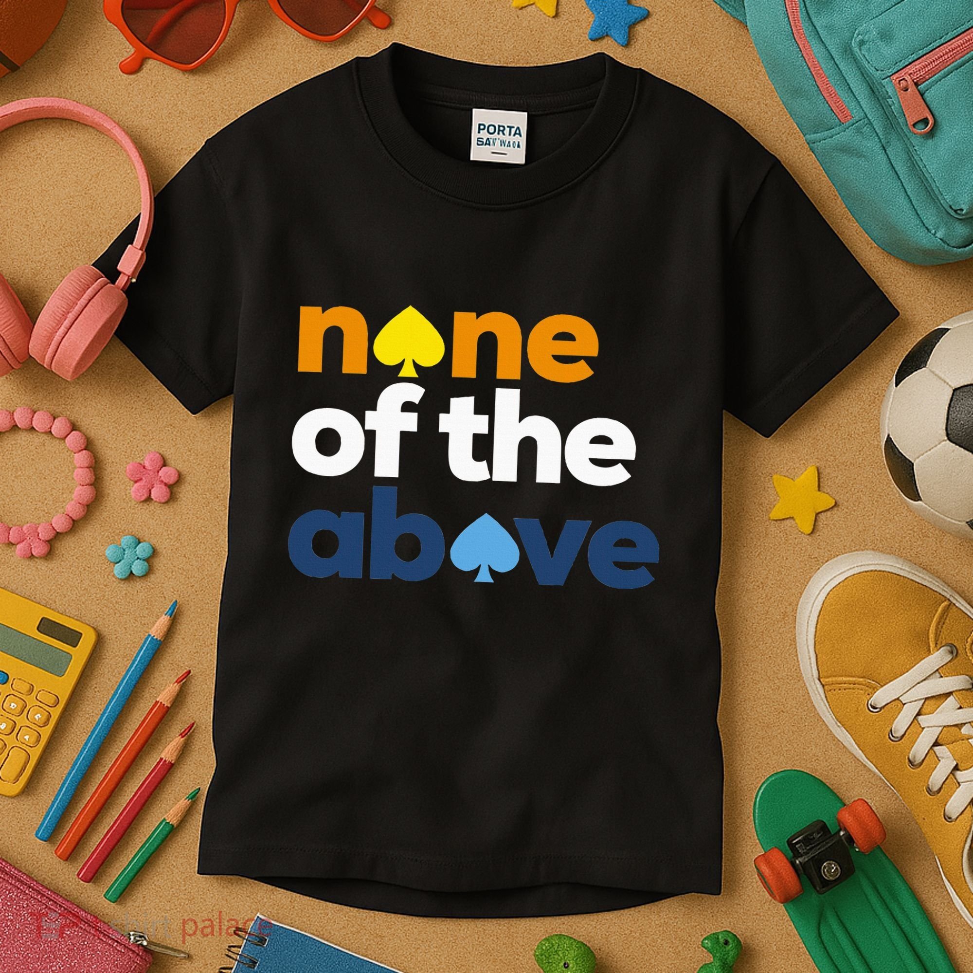 Aroace Pride Lgbtq Aro None Of The Above Aromantic Asexual Kids T-Shirt