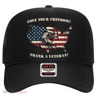 American Patriotic Love your Freedom Thank a Veteran  Hat thumb 0