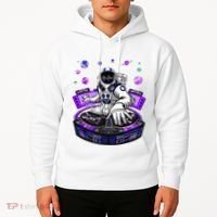 Astronaut Psychedelic Music Dj Psytrance Techno Edm Festival Hoodie thumb 2