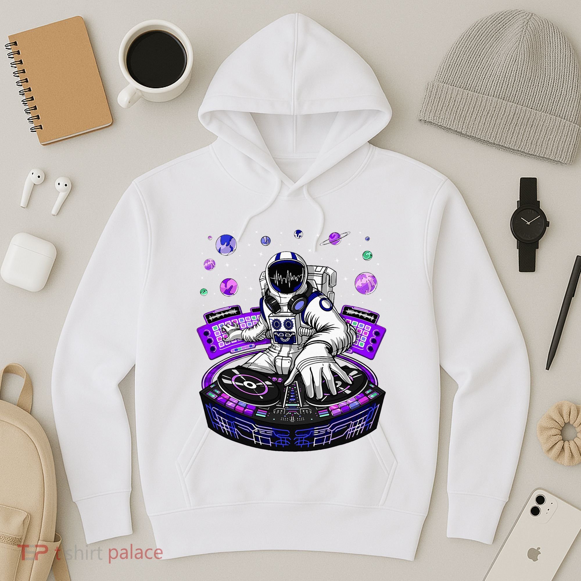 Astronaut Psychedelic Music Dj Psytrance Techno Edm Festival Hoodie