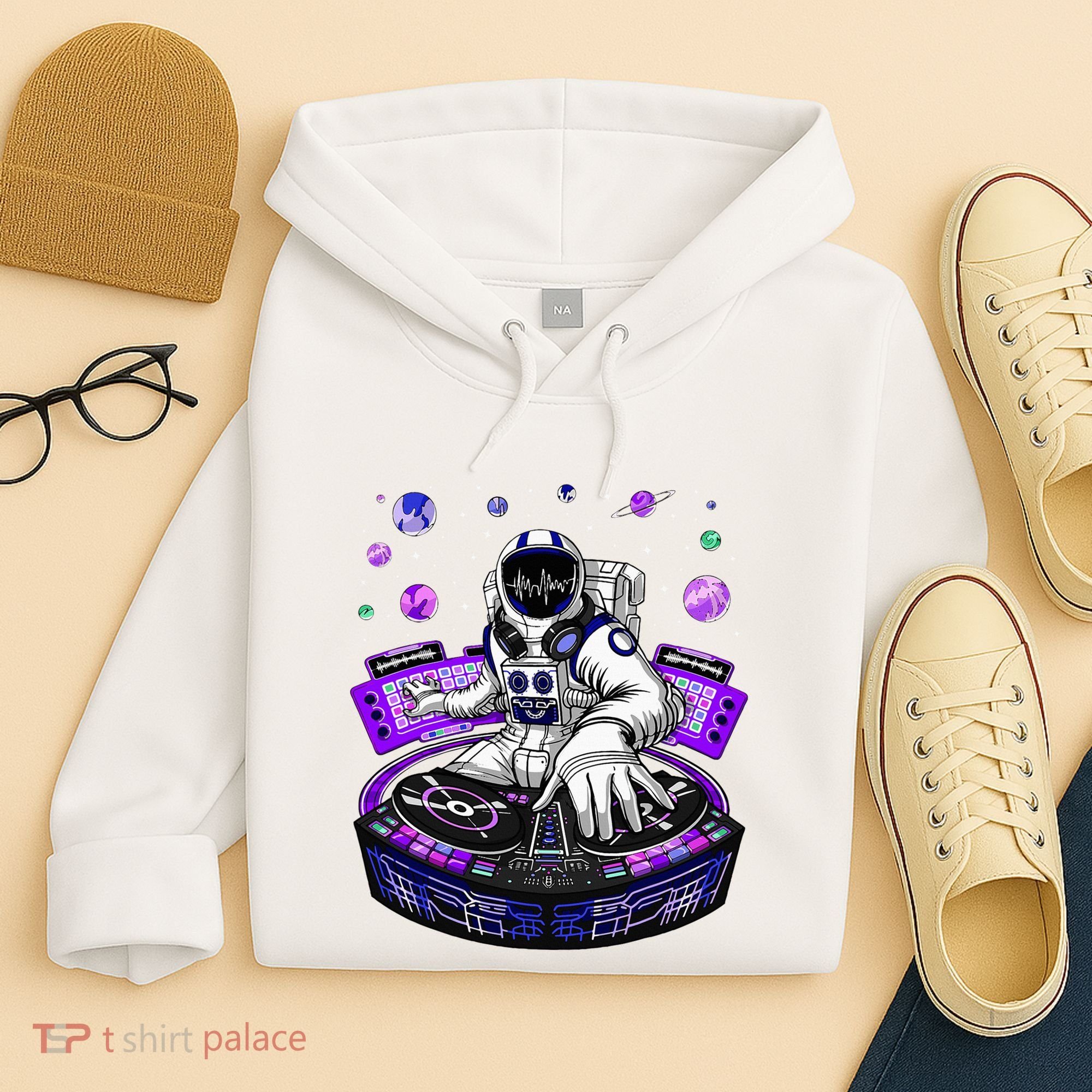 Astronaut Psychedelic Music Dj Psytrance Techno Edm Festival Hoodie