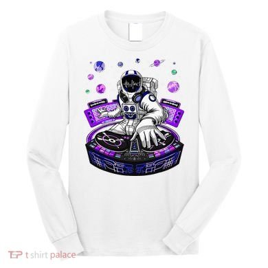 Astronaut Psychedelic Music Dj Psytrance Techno Edm Festival Long Sleeve Shirt