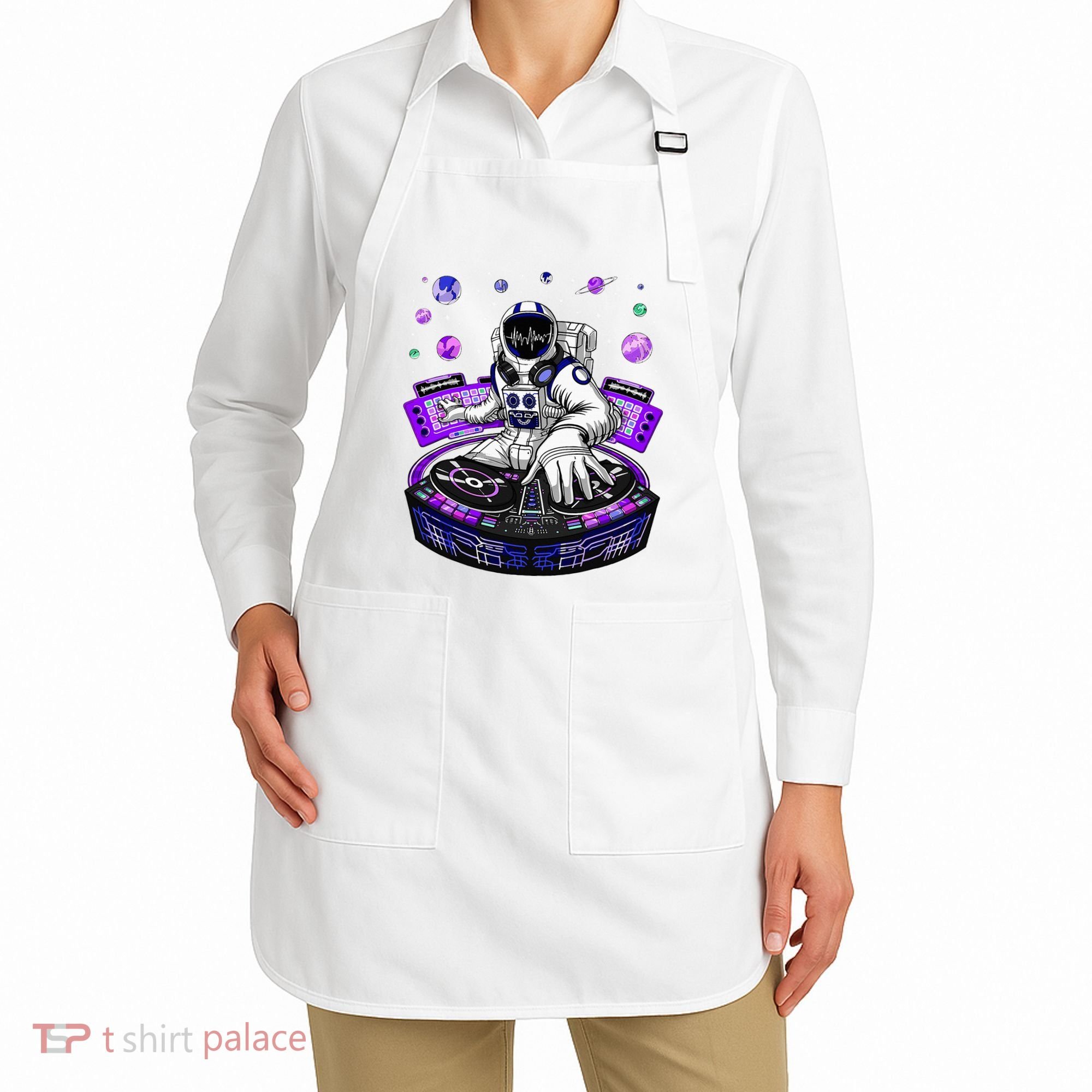 Astronaut Psychedelic Music Dj Psytrance Techno Edm Festival Apron