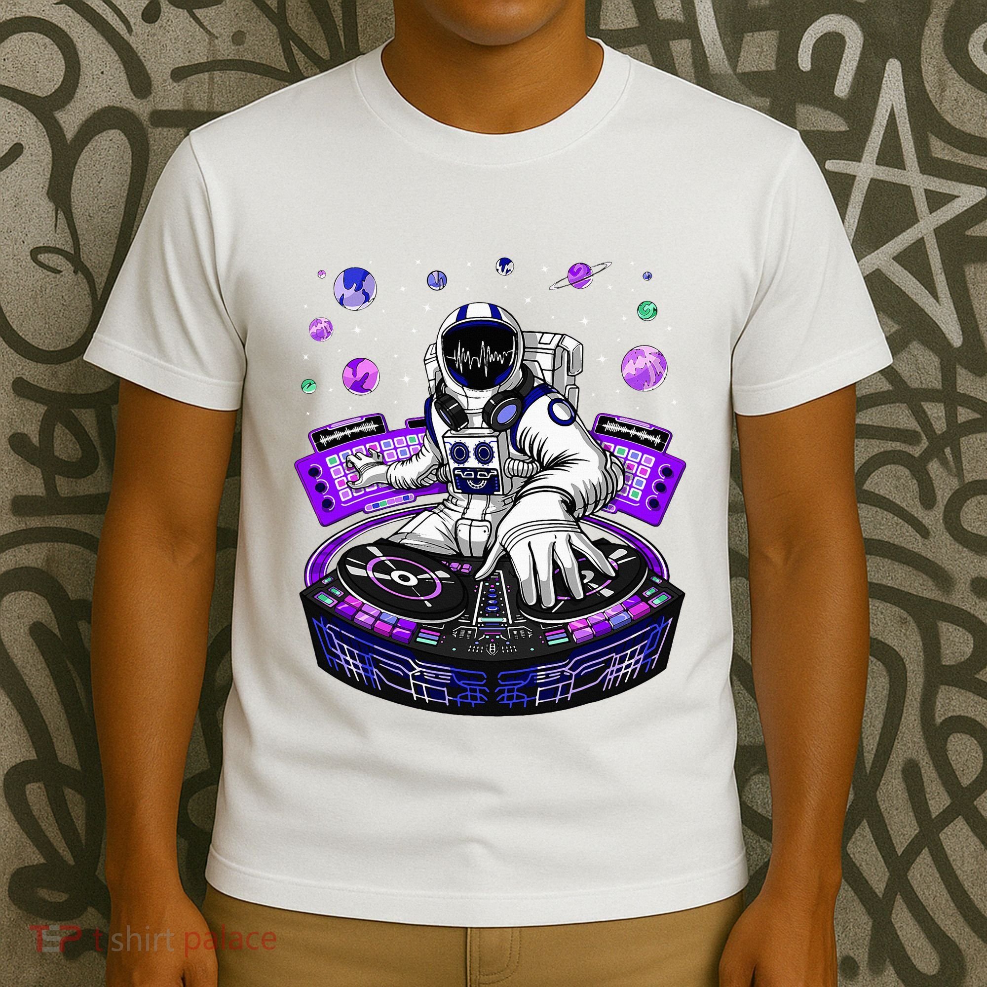 Astronaut Psychedelic Music Dj Psytrance Techno Edm Festival T-Shirt