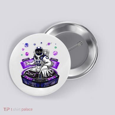 Astronaut Psychedelic Music Dj Psytrance Techno Edm Festival Button