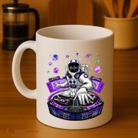 Astronaut Psychedelic Music Dj Psytrance Techno Edm Festival Coffee Mug thumb 4