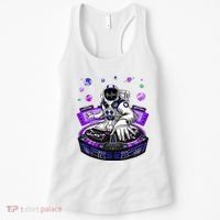 Astronaut Psychedelic Music Dj Psytrance Techno Edm Festival Women's Tank Top thumb 0