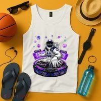 Astronaut Psychedelic Music Dj Psytrance Techno Edm Festival Tank Top thumb 4