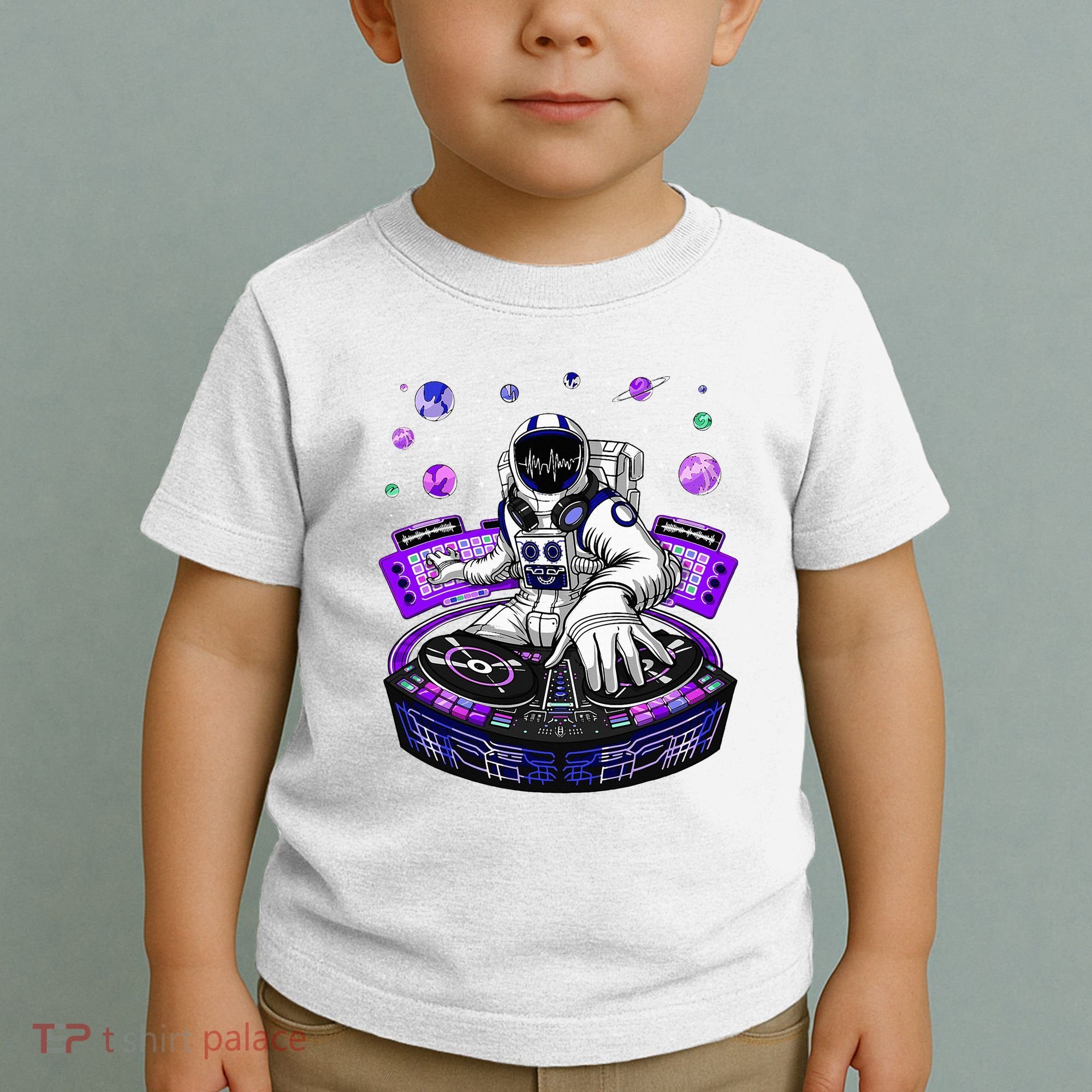 Astronaut Psychedelic Music Dj Psytrance Techno Edm Festival Toddler T-Shirt