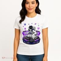 Astronaut Psychedelic Music Dj Psytrance Techno Edm Festival Women's T-Shirt thumb 4