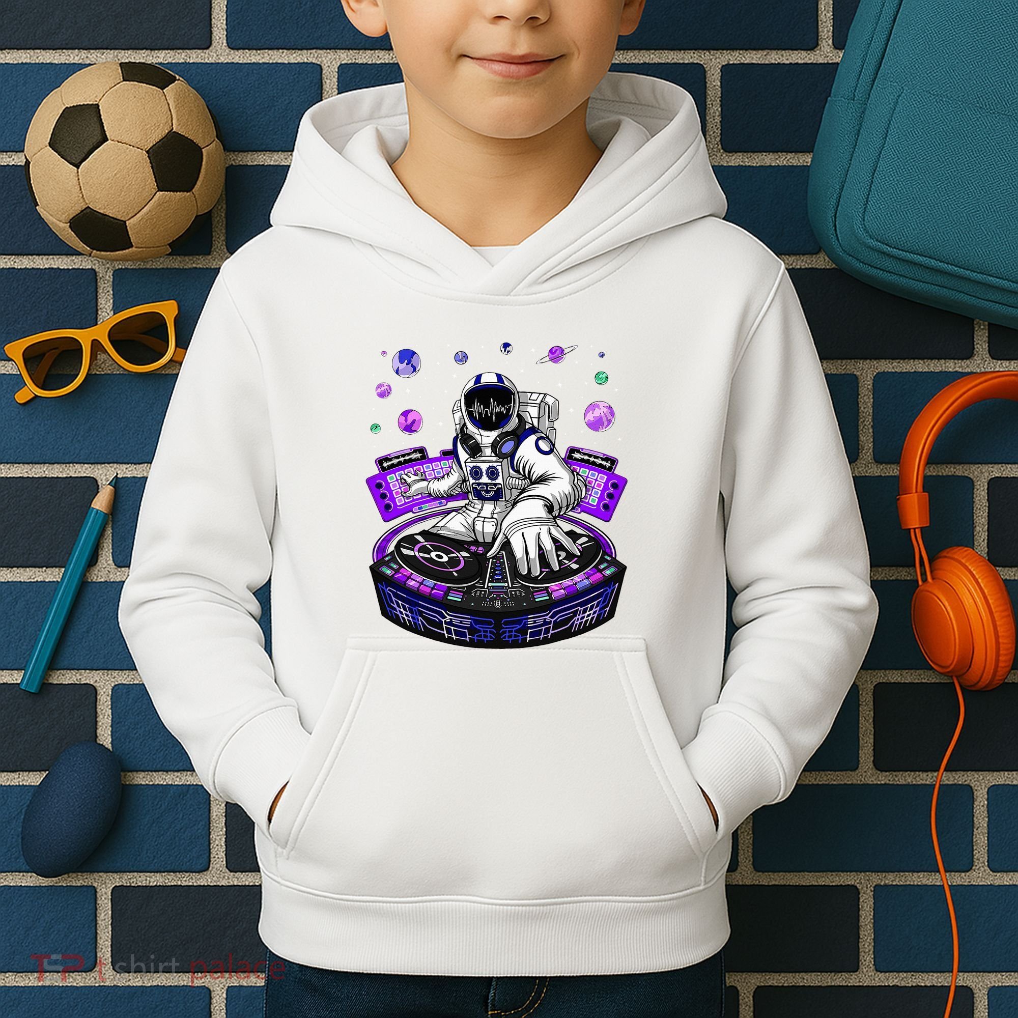 Astronaut Psychedelic Music Dj Psytrance Techno Edm Festival Kids Hoodie