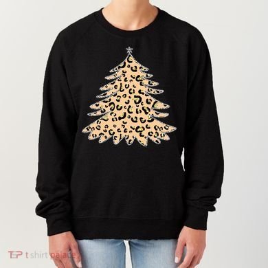 Animal Print Minimalist Christmas Tree Women's Sweatshirt