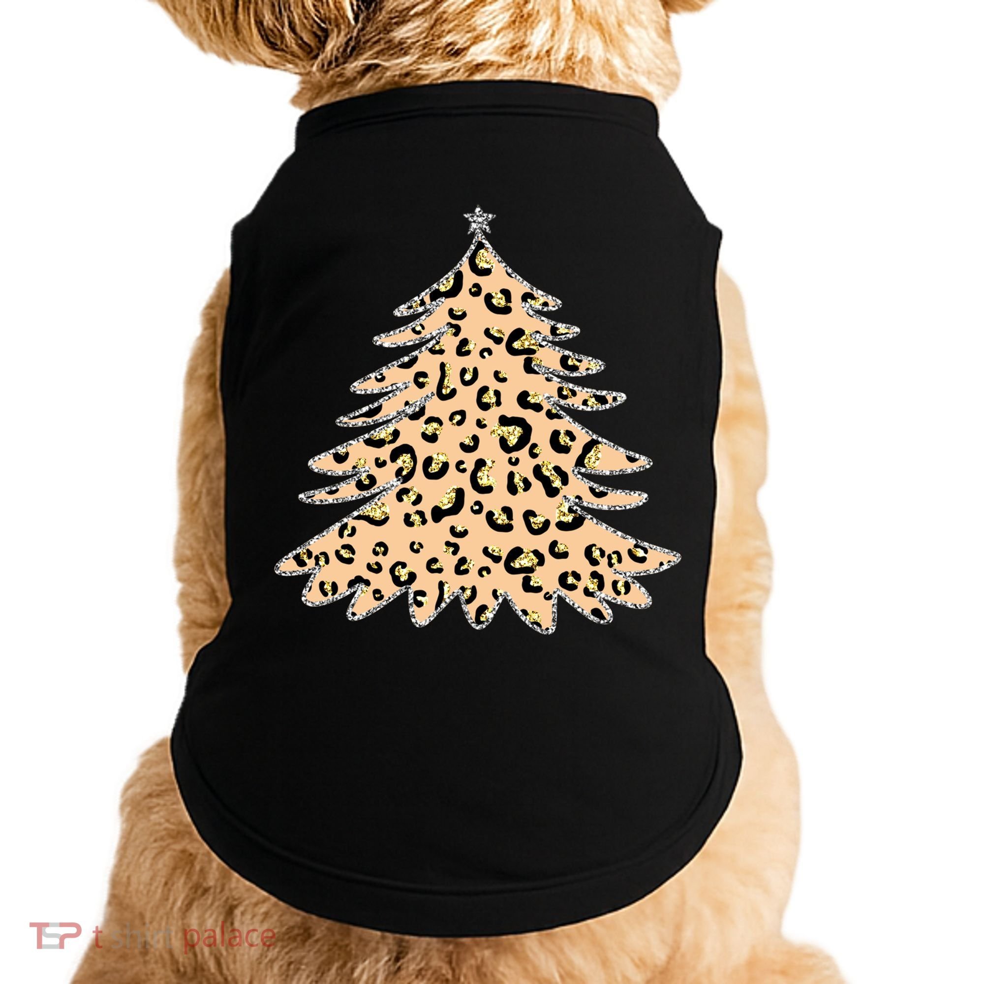 Animal Print Minimalist Christmas Tree Doggie Tank