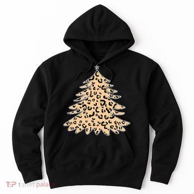 Animal Print Minimalist Christmas Tree Hoodie