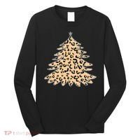 Animal Print Minimalist Christmas Tree Long Sleeve Shirt thumb 0