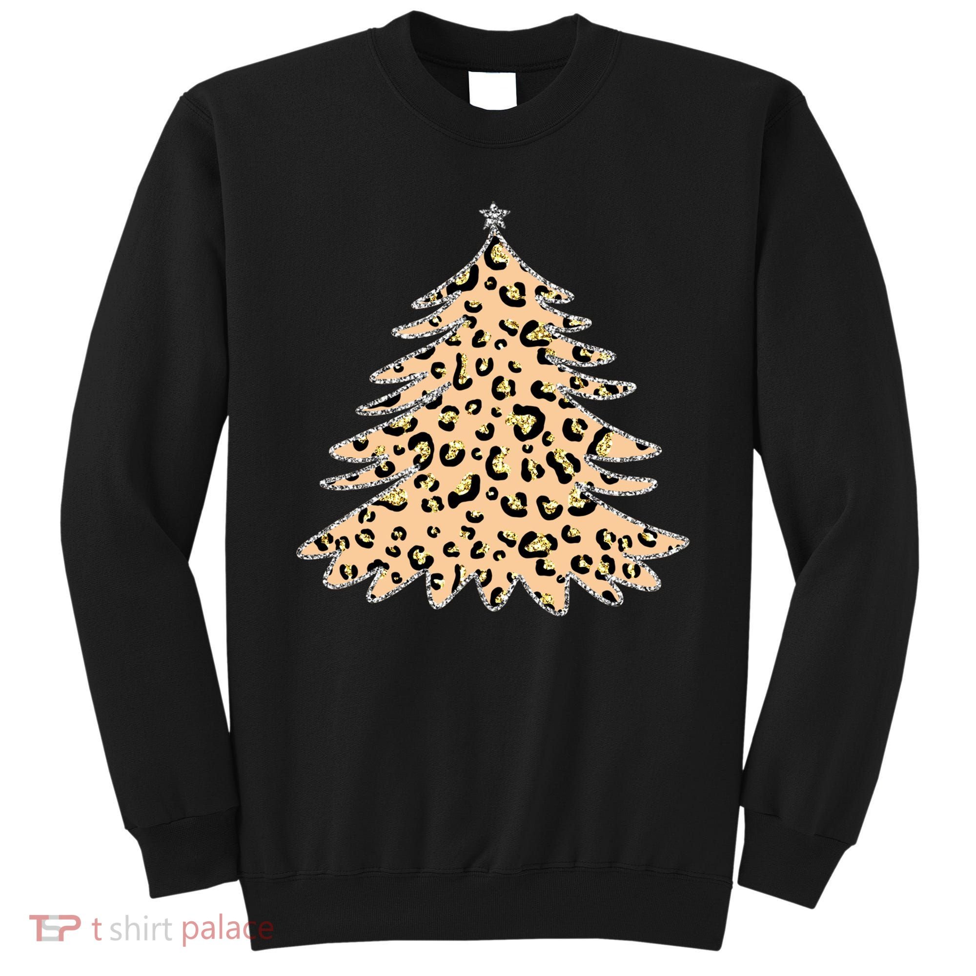 Animal Print Minimalist Christmas Tree Sweatshirt