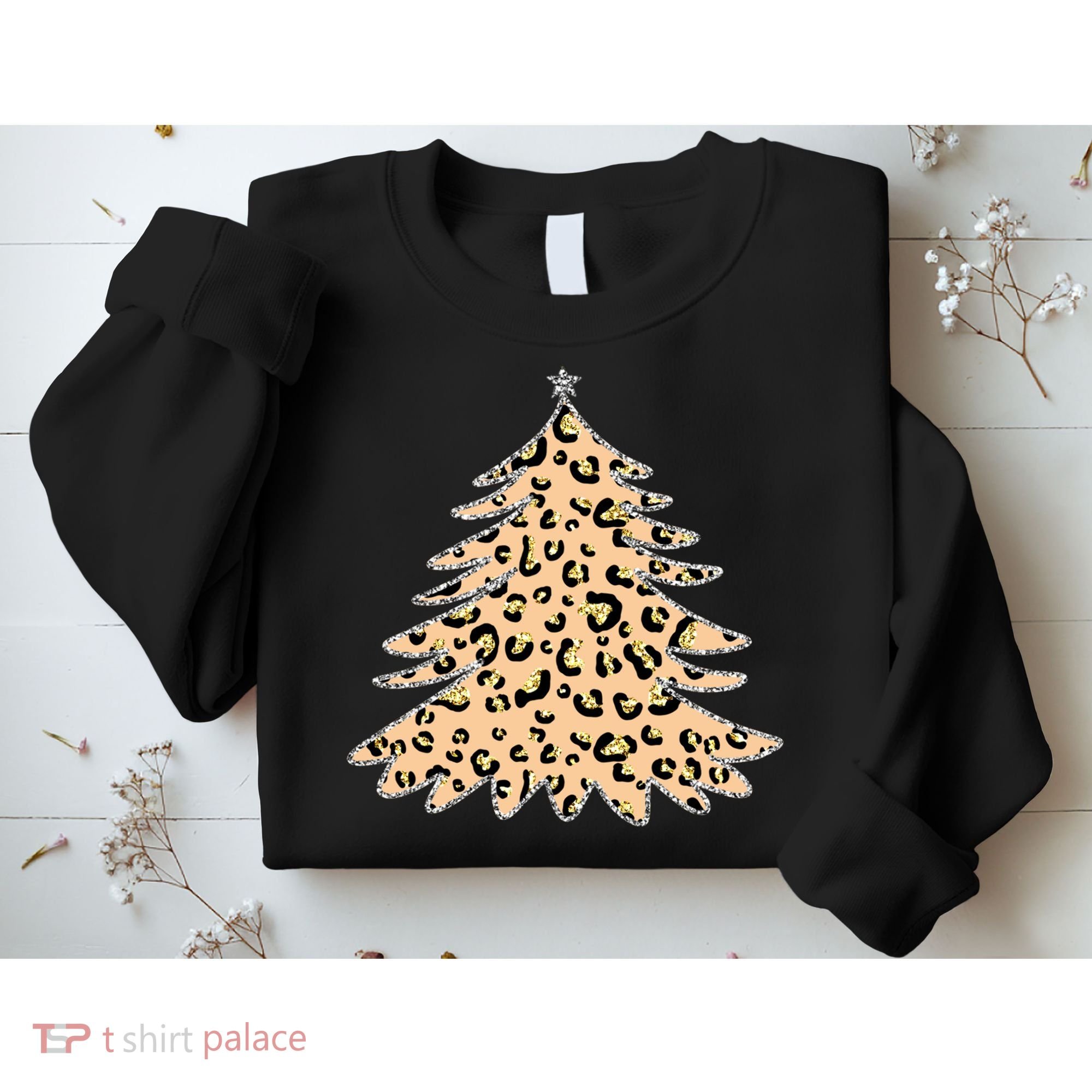 Animal Print Minimalist Christmas Tree Sweatshirt