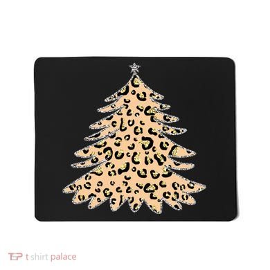 Animal Print Minimalist Christmas Tree Mousepad