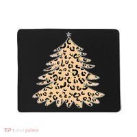 Animal Print Minimalist Christmas Tree Mousepad thumb 0