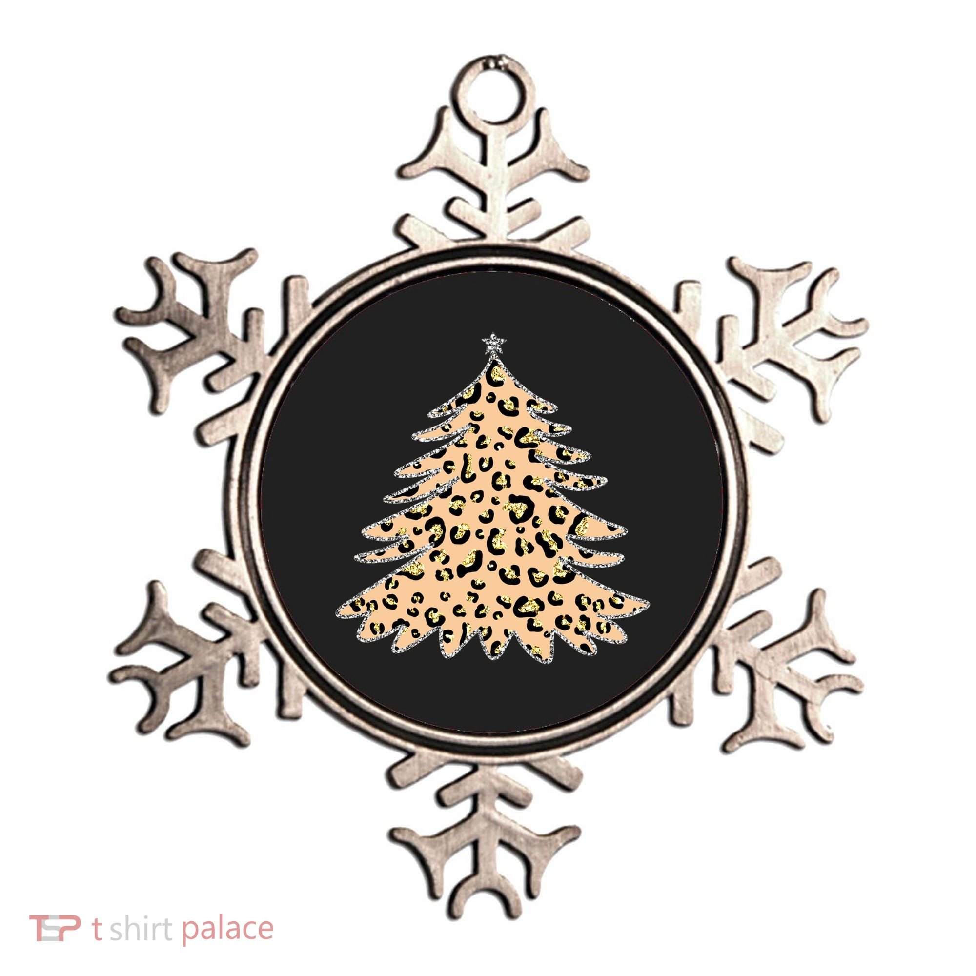 Animal Print Minimalist Christmas Tree Ornament