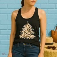 Animal Print Minimalist Christmas Tree Women's Tank Top thumb 2