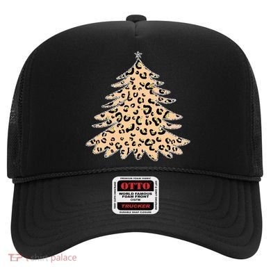 Animal Print Minimalist Christmas Tree Hat