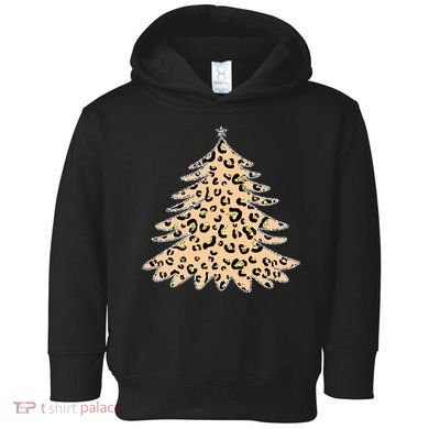 Animal Print Minimalist Christmas Tree Toddler Hoodie