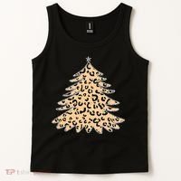 Animal Print Minimalist Christmas Tree Tank Top thumb 2