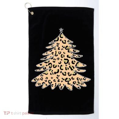 Animal Print Minimalist Christmas Tree Golf Towel