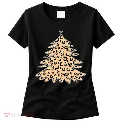 Animal Print Minimalist Christmas Tree Women's T-Shirt