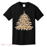 Animal Print Minimalist Christmas Tree Kids T-Shirt thumb 0