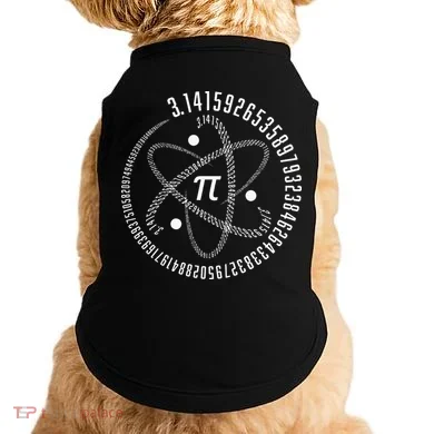 Atom Pi Math Science STEM Gift 3.14 Pi Day Doggie Tank