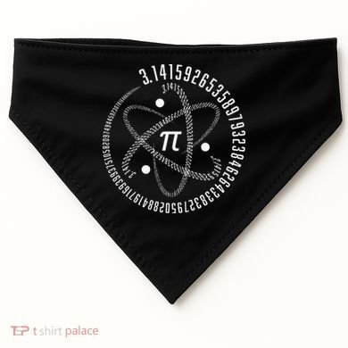 Atom Pi Math Science STEM Gift 3.14 Pi Day USA-Made Doggie Bandana