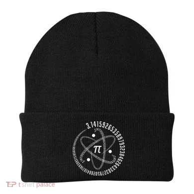 Atom Pi Math Science STEM Gift 3.14 Pi Day Beanie