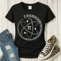 Atom Pi Math Science STEM Gift 3.14 Pi Day Women's T-Shirt thumb 3